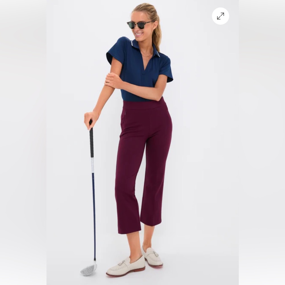 Women's Burgundy - Winetasting 28 Inch Compression September Pant by Tuckernuck